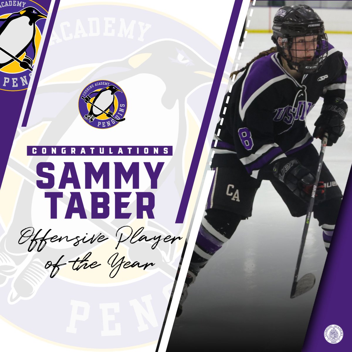 Congratulations to Senior Sammy Taber! Here's to you, Offensive Player of the Year.  Your impact goes far beyond our walls and we are excited to cheer you on over the next 4 years. Best of luck at Boston College! #family