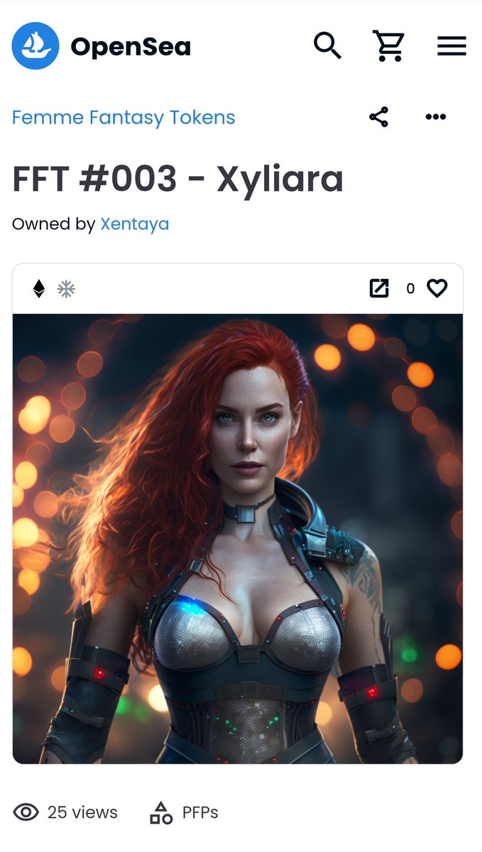 XentayaC's tweet image. Meet Xyliara. Gorgeous Femme from the FFT collection. 

This collection has a solid vision and will have 1000 unique nfts. (100 now on opensea)

Requires the first few angel #investors. This is best suited to an #nft group looking for a solid #pfpcollection to lift floor price on