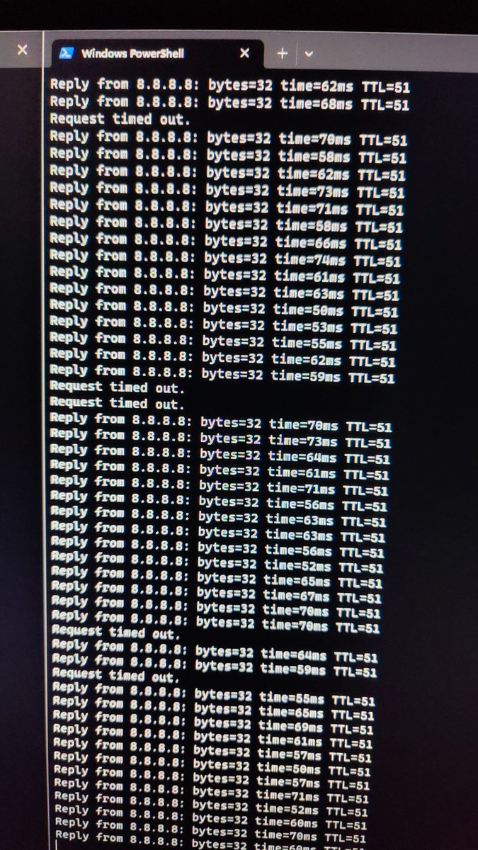 _JamesBennett's tweet photo. Patchy connection to Google DNS at the moment.
Who's fault is this? https://t.co/bi6dz3kBfK