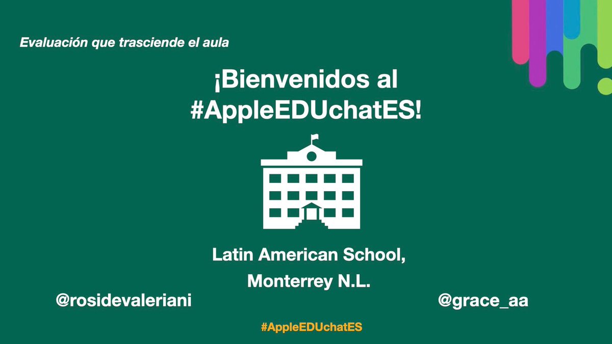 LearningDC_'s tweet photo. Hola el día de hoy tenemos como escuela anfitriona, a una gran #AppleDistinguishedSchool, Latin American School of Monterrey.  Escuela que se distingue por su por compartir sus prácticas exitosas.  ¡Bienvenidos! #AppleEDUchatES https://t.co/JxvLVvLRGE