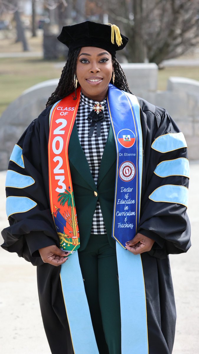 EmaFit721's tweet photo. Feels good to be Dr. Etienne during #AutismAwarenessMonth as my research focused on EBPs used by teachers for students with Autism 💙🧩 https://t.co/HZK5hQRf0I