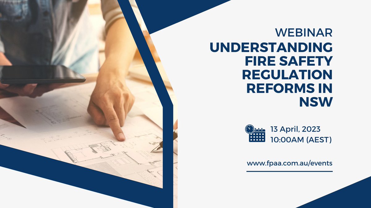 fpaaustralia's tweet photo. Over the last few years, NSW has been a hotspot for reforms.

Join us on 13 April to hear representatives of the NSW Government, local councils, and industry discuss the reforms and their implications for accredited practitioners (fire safety).

Register: https://t.co/GuP26lZpK8 https://t.co/NruIyOw97u