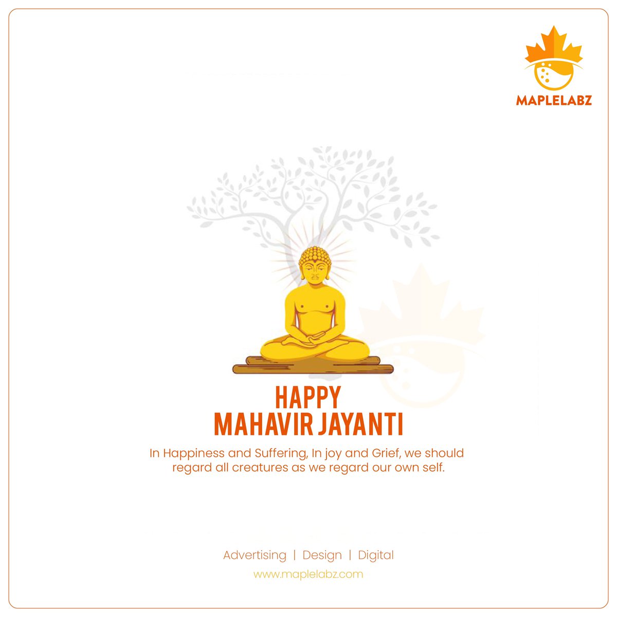 imaplelabz's tweet photo. "May the teachings of Lord Mahavir inspire us to lead a life of compassion, non-violence and self-discipline. Happy Mahavir Jayanti!"🙂🙏
#jainism #mahavir #jain #jaintemple #jainreligion #Maplelabz #creativeagency #designagency #advertisingagency #brandingagency #digitalagency https://t.co/q61vxnQDzd
