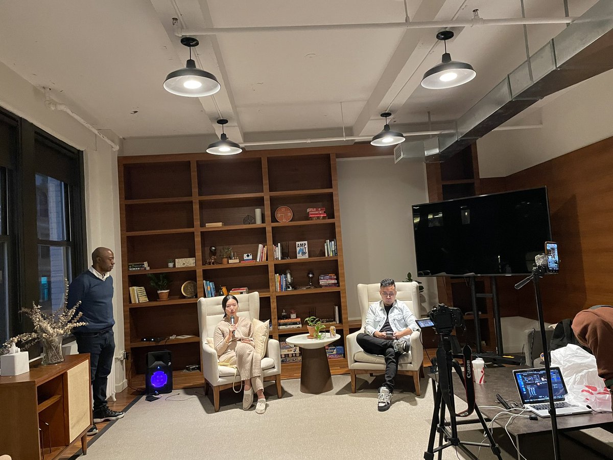 NFTfarming1's tweet photo. Great to hear the story of what @Qinwen_Wang and @irvinxyz during @CryptoMondaysNY with @ABTRAXX are up to in the world of #robotics and web 2.5 @Polkadot https://t.co/mYLpjyGffX