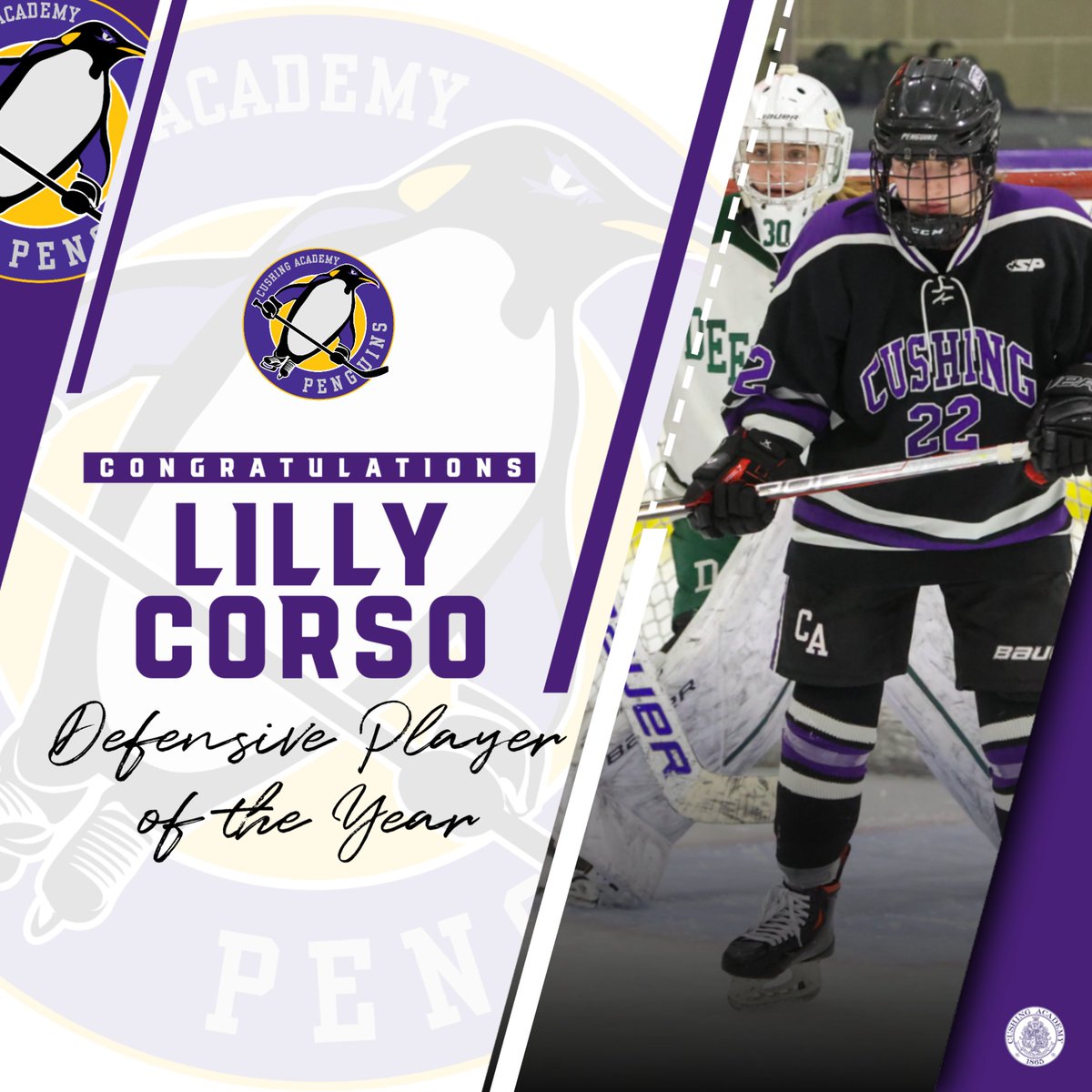 Congratulations to Senior Lilly Corso! Hard fought Defensive Player of the Year Award goes to you!  You set the tone and work hard every second, well done and well deserved. Best of luck at Assumption! #family