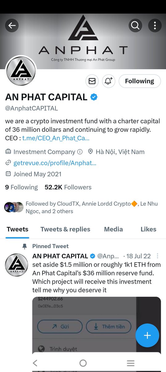 HendraC10821126's tweet image. Great project in 2023 🚀🚀
#anphatcapital #cloudtx 

telegram address @Devildragon888