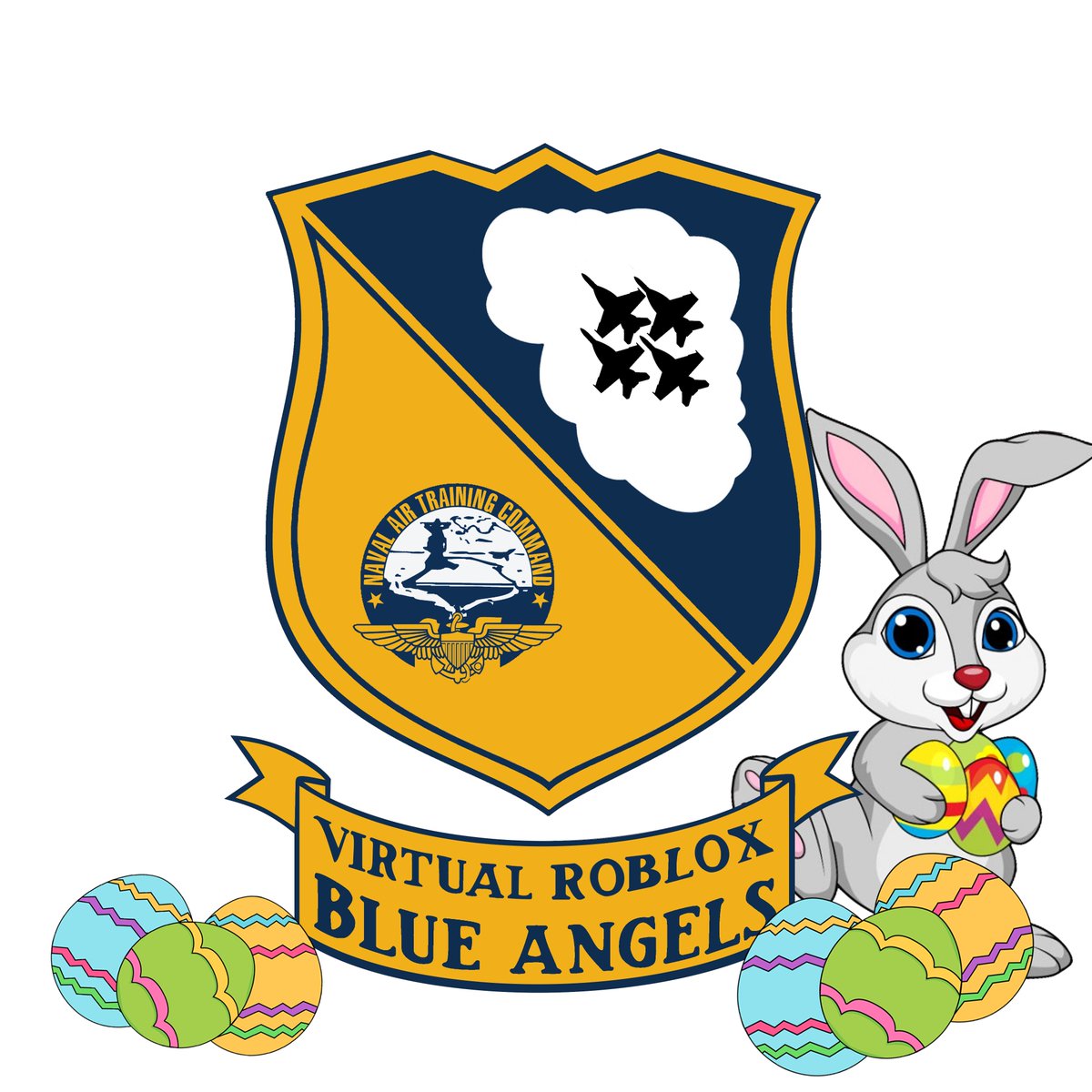 RobloxNavyBlue1's tweet photo. Happy Easter from your Virtual Roblox Blue Angels. The team wishes everybody a happy Easter, and we can't wait to see you guys at our shows. https://t.co/6JJEfDikaz