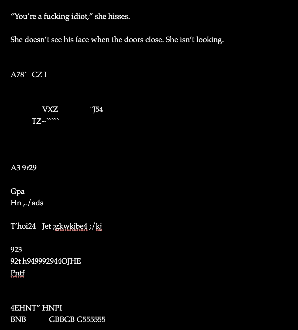 ignore the snippet i posted earlier my four month old kitten just added some absolute heat to the chapter so i think im gonna go with her version instead