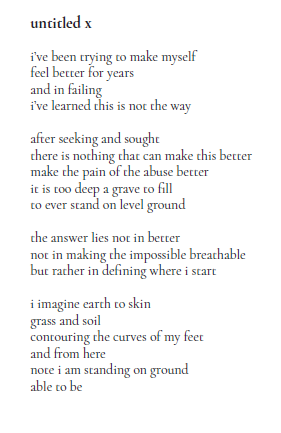 weaselpress's tweet photo. CW: Sexual Abuse

From "Radiant as Rapeseed" by Jennifer Sakamoto

As Radiant as Rapeseed comes to a close, the survivor becomes what she always has been: human.

https://t.co/MrJGbkbPvP

#poetry #napowrimo #NationalPoetryMonth https://t.co/qKVbffb4MC
