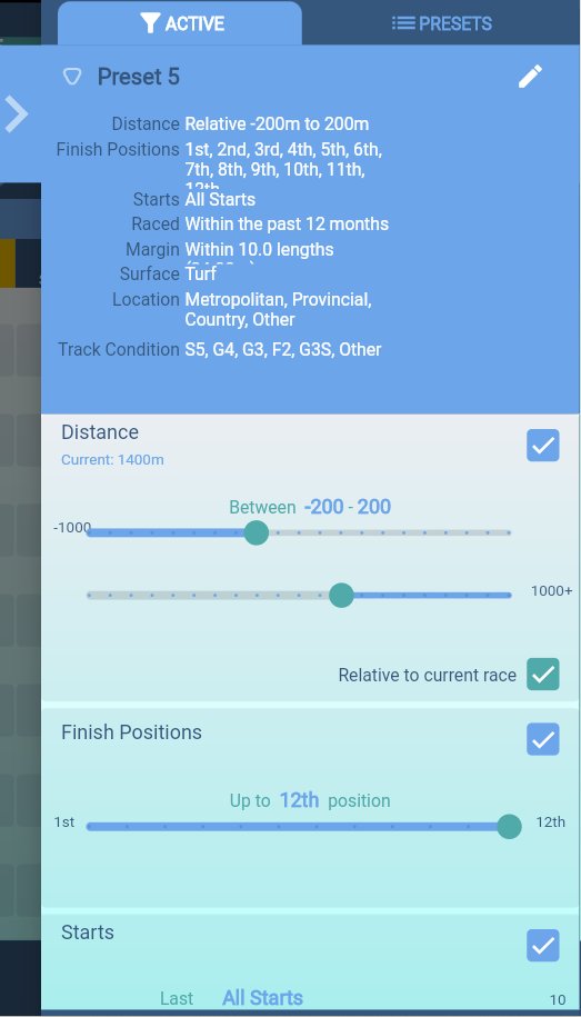 brianchegs's tweet image. I have been asked what are my Filter Settings for 
form2winapp.com/#/
⬇️are my 3 saved that I start with.
Creates list to delve deeper
Use the Horseshoe to tag horses to compare
Set up account to save Filters else you will need to set each time
Will post more tricks later