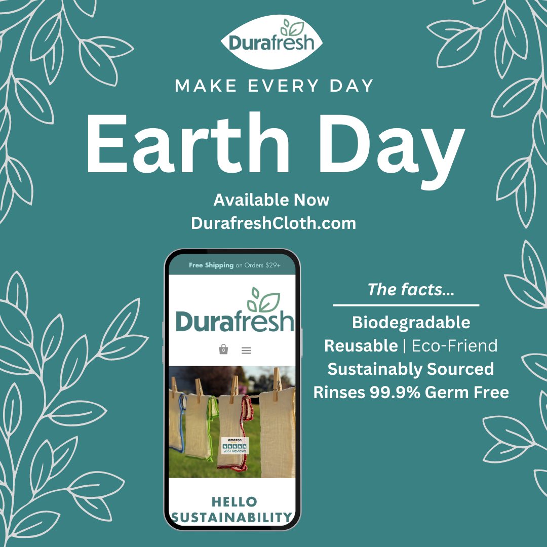 DurafreshCloth's tweet photo. Make every day #EarthDay with @DurafreshCloth | Visit https://t.co/mV8McMeKJ2 https://t.co/HzJnnyYvgx