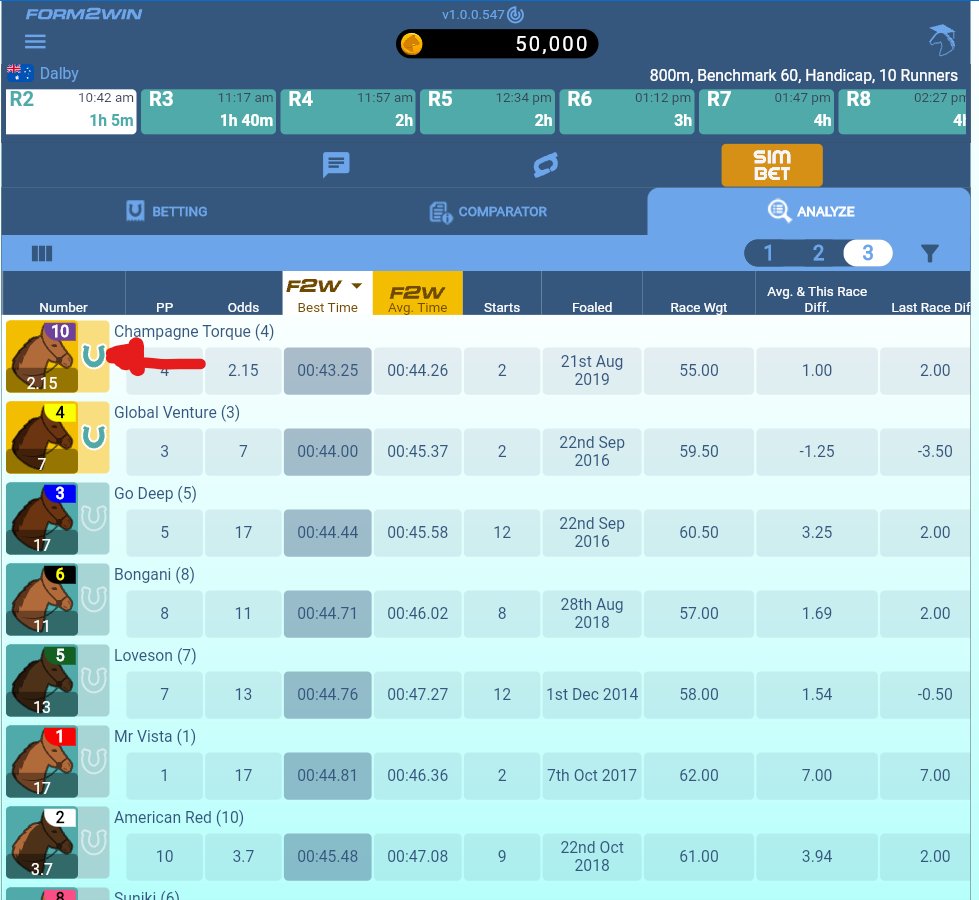 brianchegs's tweet image. I have been asked what are my Filter Settings for 
form2winapp.com/#/
⬇️are my 3 saved that I start with.
Creates list to delve deeper
Use the Horseshoe to tag horses to compare
Set up account to save Filters else you will need to set each time
Will post more tricks later