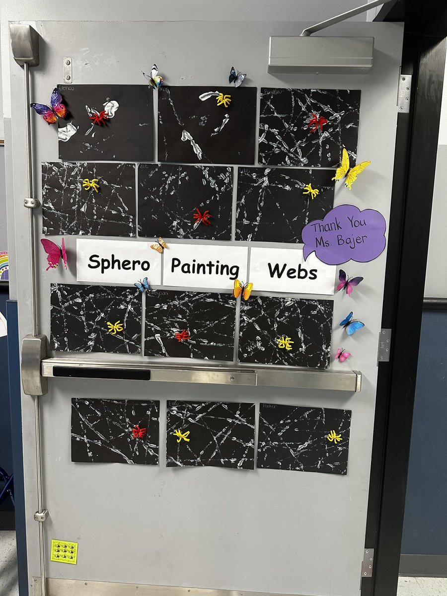 CharmEDTechEDU's tweet image. Painting spiderwebs with @Sphero Sprk+ with Pre-K today! They had so much fun working fine motor skills while learning about spiderwebs! @chinaspringisd