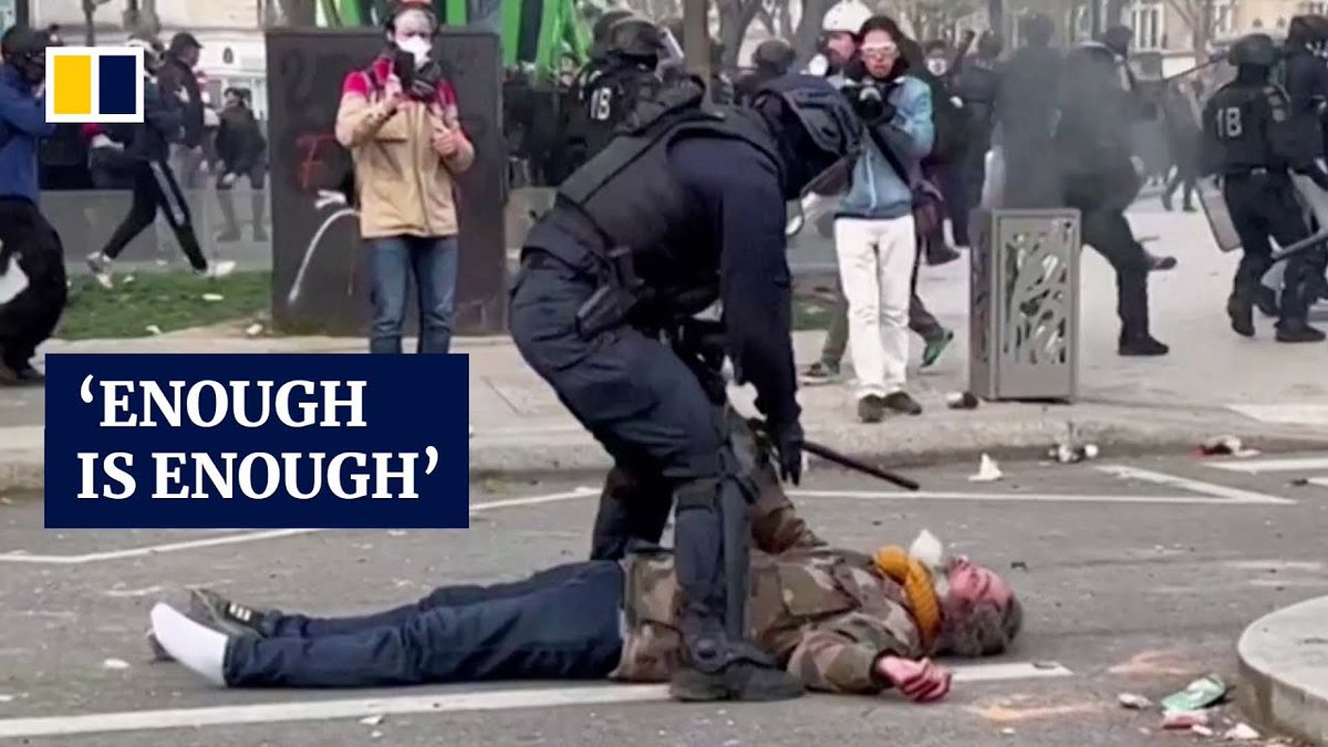 WiseKnow's tweet image. ผู้ประท้วงต่อต้านร่างกฎหมายบำเหน็จบำนาญของประธานาธิบดีมาครง ท่ามกลางไฟไหม้ การปะทะกัน และแก๊สน้ำตาในกรุงปารีส  [ชมคลิป]

👉🏼  orll.cc/X7l26  #ProtestinParis