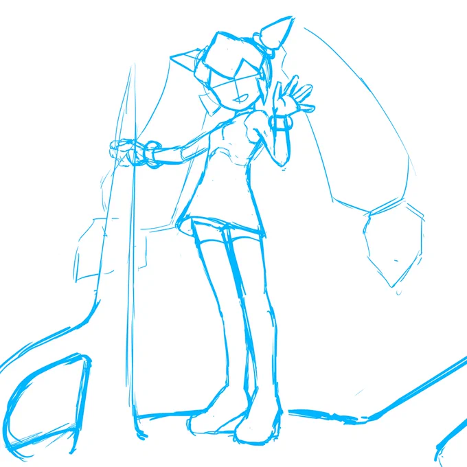 ラフで顔描くときと描かないときがあるけど描いてもかなりざっくりだった 