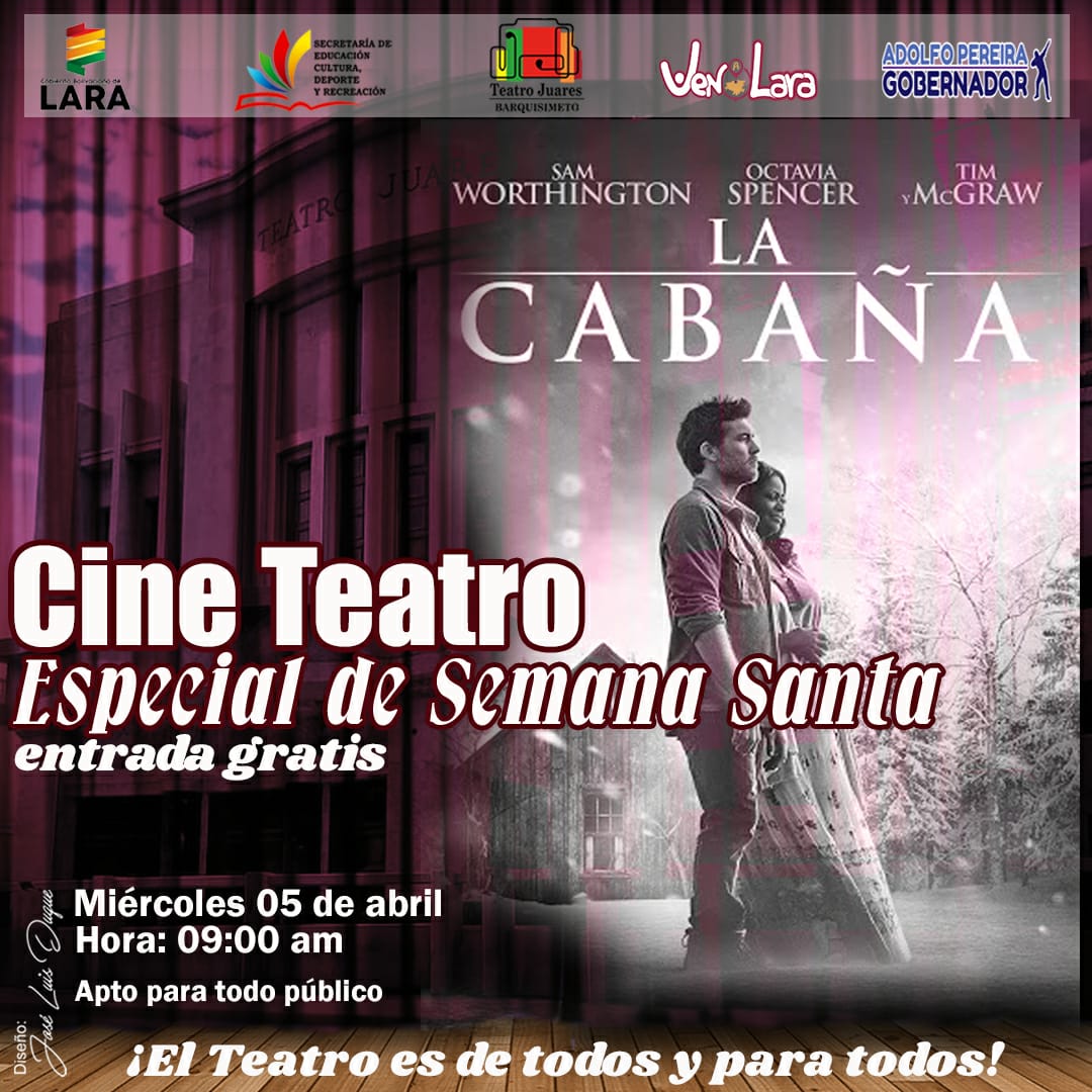 Dsociallara01's tweet photo. #3Abr Te invitamos en esta Semana Santa a que asístas al Cine Teatro en el @juares_teatro totalmente gratis. ¡Corre la voz!🎩🪄🎨

#SemanaMayorEnFamilia https://t.co/5GarjKxked