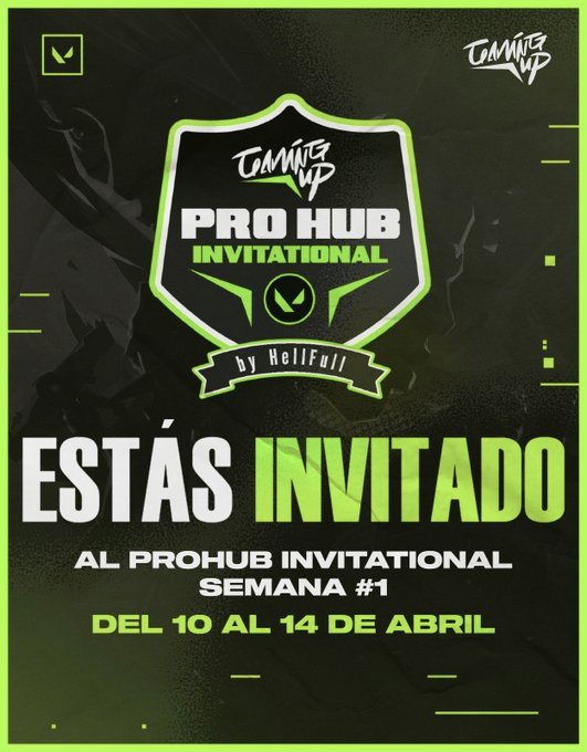 GeneralSteakT's tweet photo. Ahi estaremos participando en la semana 1 del prohub  de @teamgamingup 🫡. Muchas gracias por la invitacion @HellFull_ #MakingItLookEasy https://t.co/feHuqcu9VZ