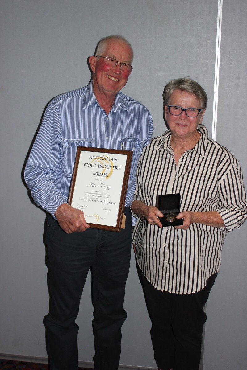 Last week in conjunction with the final #MLPProject Macquarie field day we had a chance to present Allan Casey with his 2022 Australia Wool Industry Medal.

Allan is a leader in the Merino genetics extension space, he's enormously selfless, respectful, &amp; a very worthy recipient.