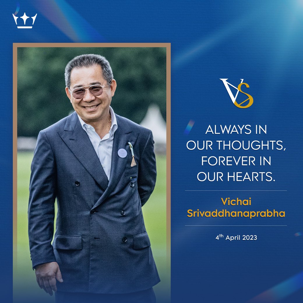 Our beloved late Chairman Khun Vichai Srivaddhanaprabha would have celebrated his 65th birthday today.

Happy birthday, Boss. Always in our hearts 💙