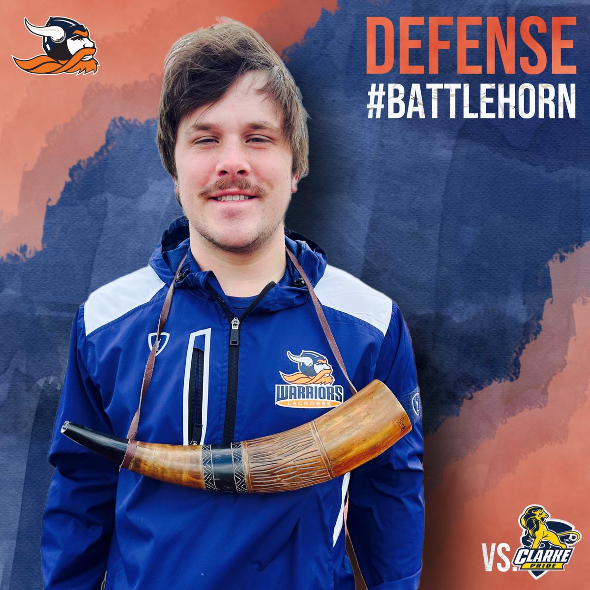 The #BATTLEHORN has sounded for our game against Clarke!

Offensively, we had co-winners:
Nick Luedke with 4 goals 💥
Sayer Kuenzi with 3 goals and 2 assists 🍎 

Defensively, Colton Wunderlich played lockdown defense and never once backed down from the challenge. 💪

#Warriors