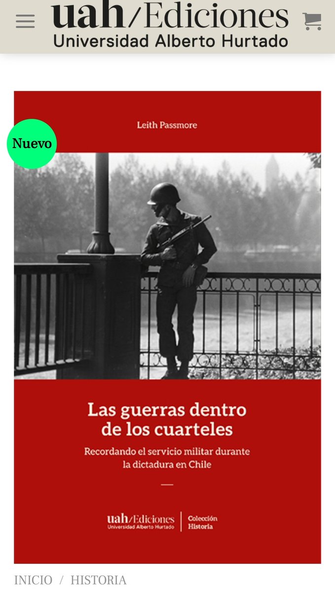 pablozeguel's tweet photo. La @uahurtado lo volvió a hacer: se sigue posicionando como la mejor editorial universitaria en Historia Reciente de Chile. Ahora publicaron la traducción del libro de @Leith_Passmore:  The War Inside Chile's Barracks

Recomiendo este trabajo! https://t.co/PoCHE1c7Vz
