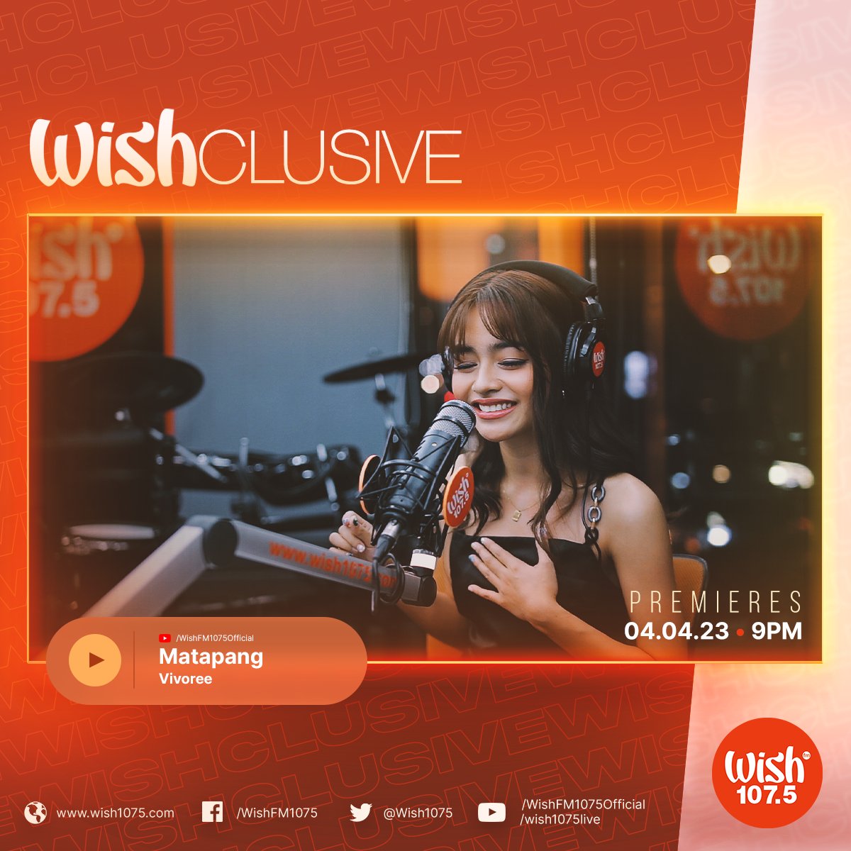 wish1075's tweet photo. Actress and pop soloist @vivoree debuts on the Wish Bus with a song that talks about being brave in love. "Matapang" premieres at 9 p.m. PHT on our YouTube channel! https://t.co/dYliNa1DNX