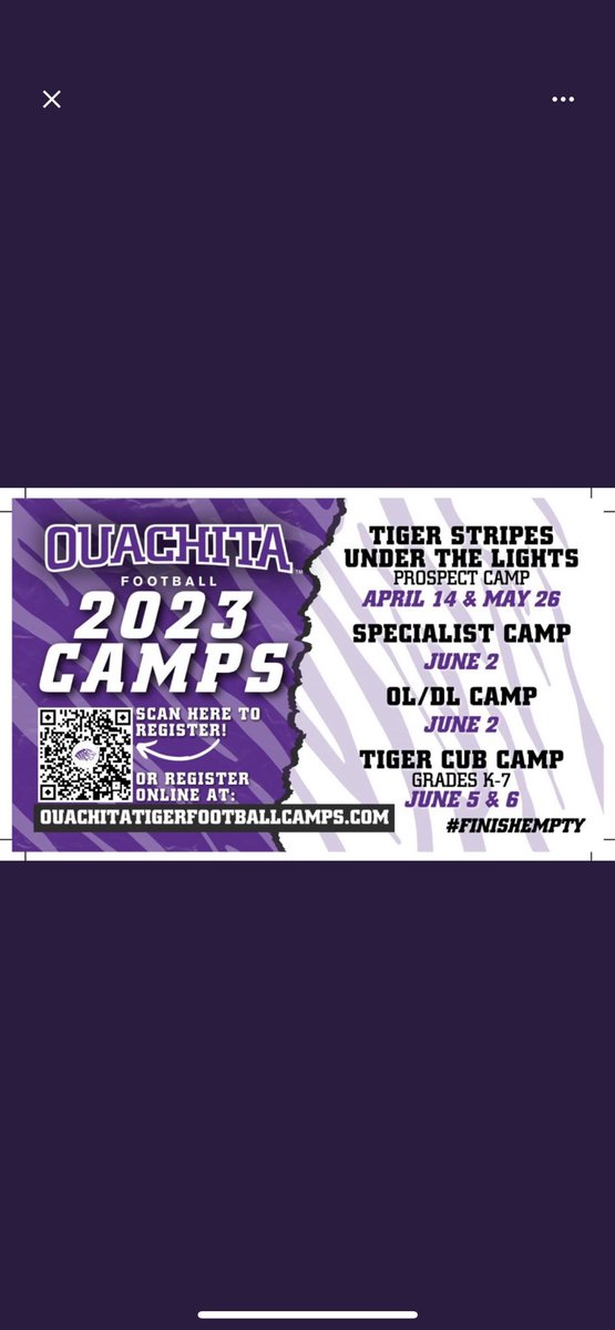 Very excited to be invited to one of Ouachita babtist’s lineman camps in June! <a href="/CoachSpenceOBU/">Spencer Knight</a>