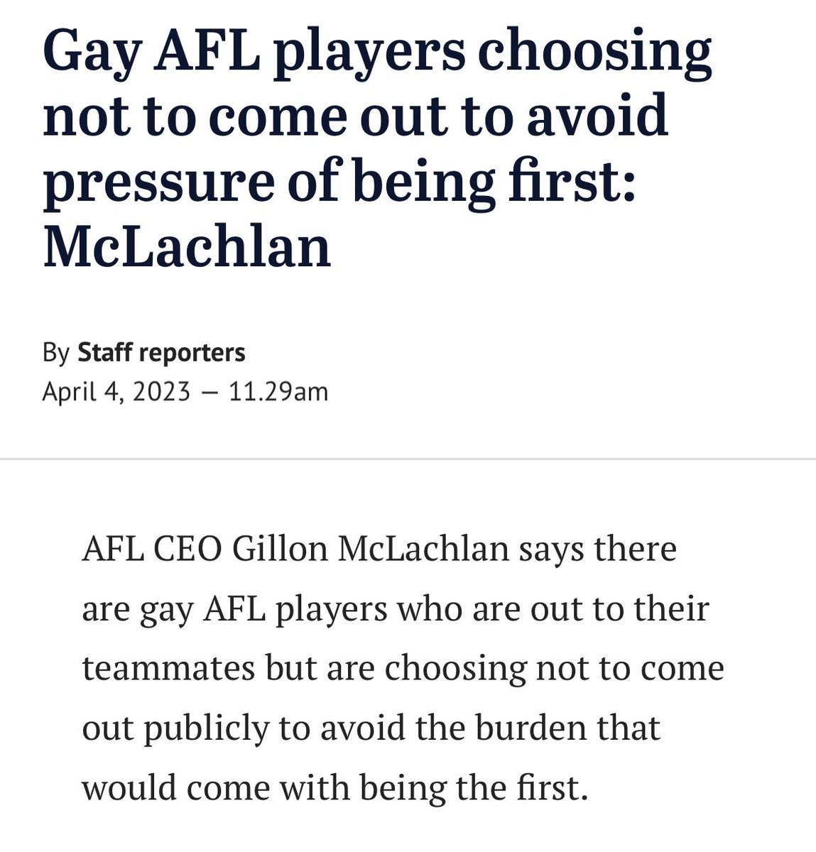mrwillhanley's tweet photo. I have no doubt that the couple of friends and acquaintances who are/were professional AFLM/AFLW footballers would be 100% supportive of their LGBTQIA+ teammates and competitors.

We need to go deeper into supporter bases and provide a space for the unlearning of bigotry. @AFL https://t.co/Dq3ocZiDxU