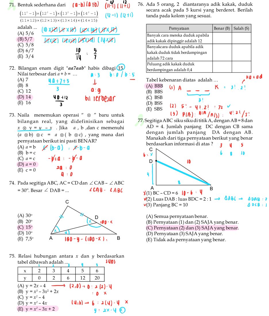 superbchem's tweet image. Pengetahuan Kuantitatif (PK)
