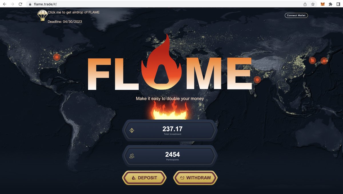FlameInfo2030's tweet photo. Congratulations, FLAME has illuminated the United States, India, South Korea, Japan, China and other countries. The number of participants has exceeded 2400+. FLAME will illuminate the whole world!
👉https://t.co/oKMnz2hbyp🔥
@binance @cz_binance @BSCNews
@BinanceUS @CoinMarketCa https://t.co/kqMYJBFXCM