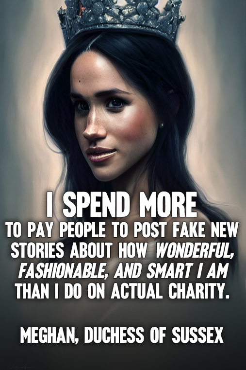 DChairius's tweet photo. @MirrorRoyal PAID FOR TWEET! By a woman who hates other women! I mean I'm grateful the usual reels aren't making the rounds again but more paid-for, feel good "Look at how amazing I am" fluff by this woman. #ProGrifter #MeghanMarkIeisaLiar https://t.co/x4anwZDsqP