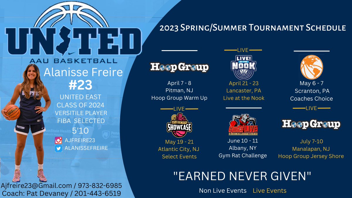 alanisse freire (@alanissefreire) on Twitter photo Very excited for the upcoming spring/summer season with my United East 17U Platinum team!! Here’s my schedule <a href="/unitedNJaau/">United NJ AAU</a> Very excited for the upcoming spring/summer season with my United East 17U Platinum team!! Here’s my schedule <a href="/unitedNJaau/">United NJ AAU</a>