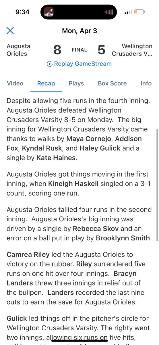 Augusta Softball tweet media