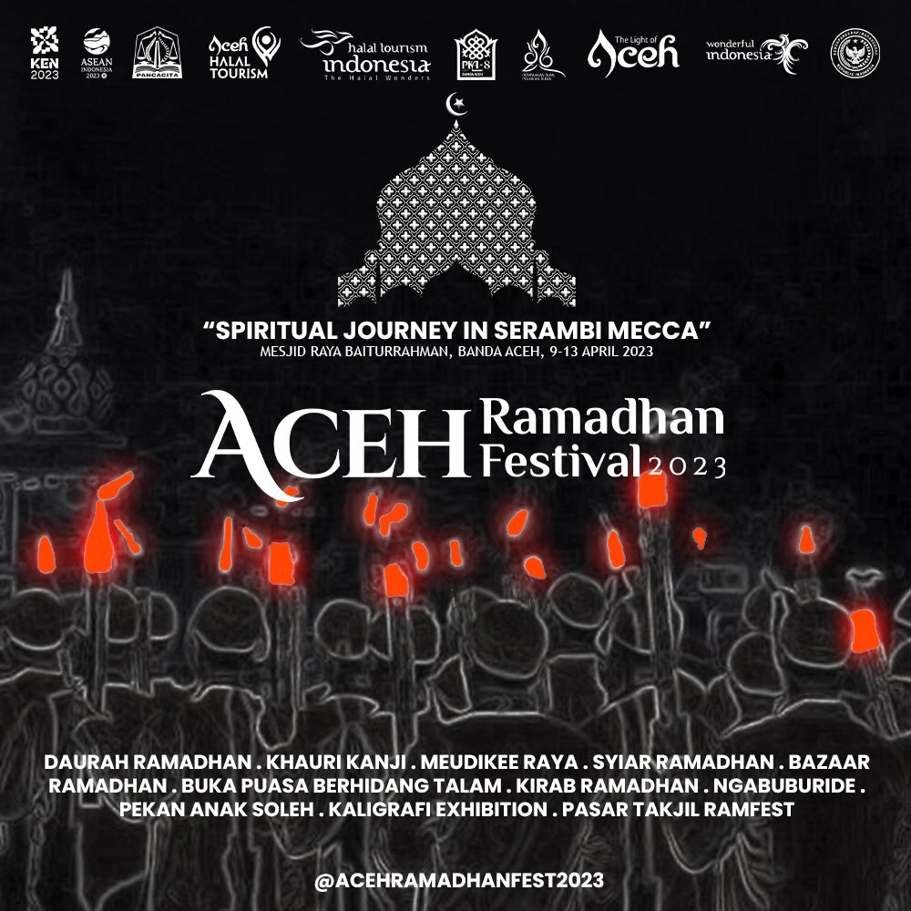 aceh_disbudpar's tweet photo. Event tahunan Aceh Ramadhan Festival (Ramfest) segera hadir menyapa para penikmatnya. Event yang menginjak tahun ke-5 penyelenggaraannya ini akan digelar pada tanggal 9-13 April 2023 di Kota Banda Aceh. https://t.co/2EGR93DdKM