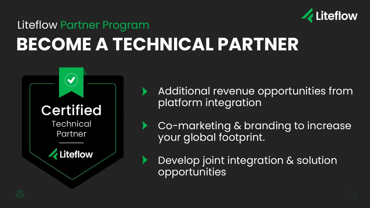 Liteflowcom's tweet image. Benefit from seamless platform integration, co-marketing, and branding opportunities. 

Collaborate with us to create innovative solutions and drive success for both of our clients. 

Join us today! #TechnologyPartner #Liteflow 

buff.ly/3JfjtIG