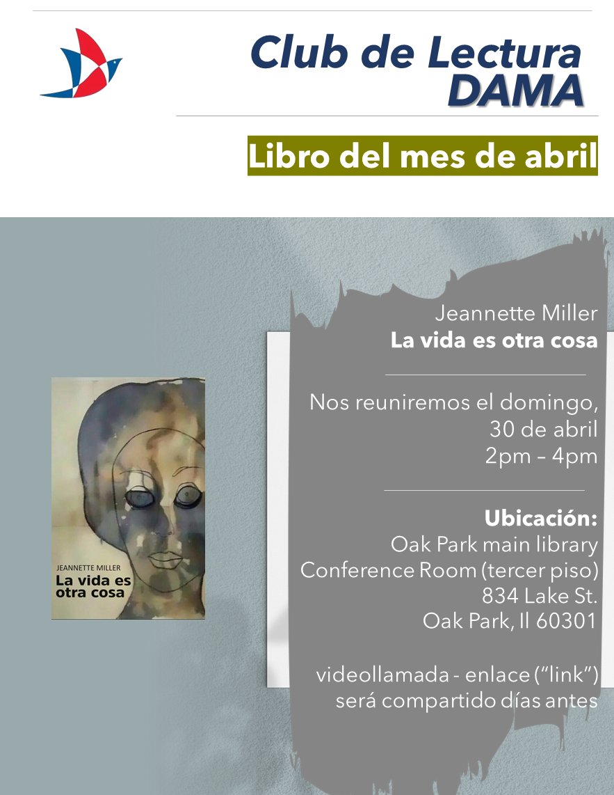 Tendremos la autora como invitada.