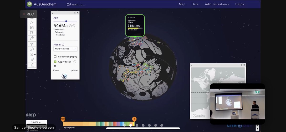 Cpoulomi07's tweet photo. Today’s Session at #FutureDEEP #AusGeoChem a fantastic virtual #geospatial visual exploration tool with a data repository that can benefit #oceanographers and #paleoclimatologists The interactive maps with numerous parameters are worth exploring! #IODP #ANZIC https://t.co/amsfY45VcW