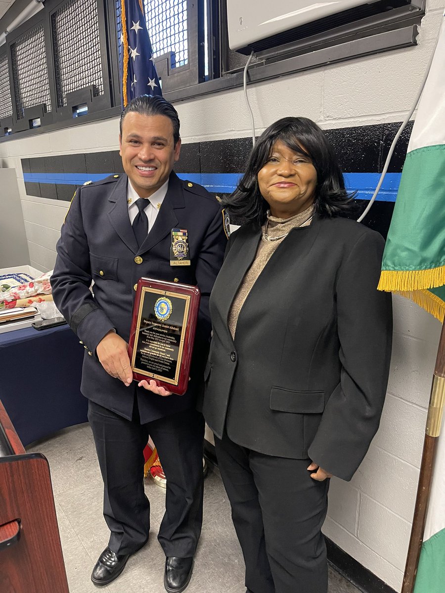 NYPD115Pct's tweet photo. Today we celebrated true leadership &amp; bid farewell to our former Commanding Officer DI Altaheri as he takes command as the Commanding Officer of The Deputy Commissioner’s office of Equity &amp; Inclusion. Let’s welcome our new Commanding Officer DI Downing to the 115th Precinct. https://t.co/fXyO6VBnEj