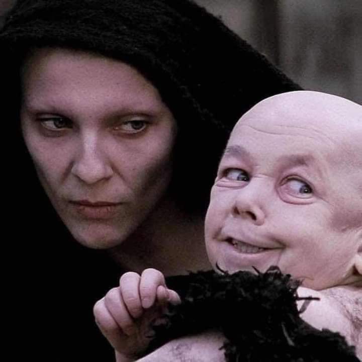 Director Mel Gibson depicted satan as an androgynous human in the Passion of the Christ.

Gibson chose Rosalinda Celentano to play the character in order to achieve an eerily genderless appearance and to make him more intriguing, mysterious and frightening.