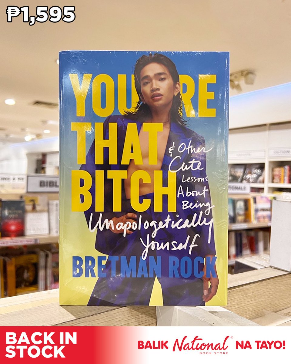 Da Baddest's best-selling memoir is BACK IN STOCK at #NationalBookStore!

Get it for only ₱1,595 (hardcover) at select NBS branches. #BretmanRock #YoureThatBitch #Filipino #Humor #Memoir #NonFiction #Book #Books #BooksPH #NBSbookstagram #NBS #LakingNational #BalikSayaBalikNBS