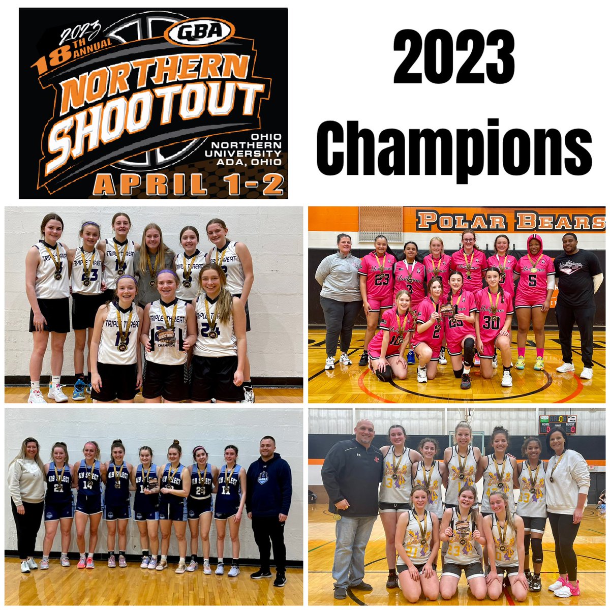 gbabasketball's tweet photo. Another great weekend complete @Onuwomensbball for our 18th Annual GBA Northern Shootout! Congrats to all our Champions and Runner Ups this weekend. #GBA2023 #TeamGBA #GBA20th https://t.co/MYPsFf4IcP