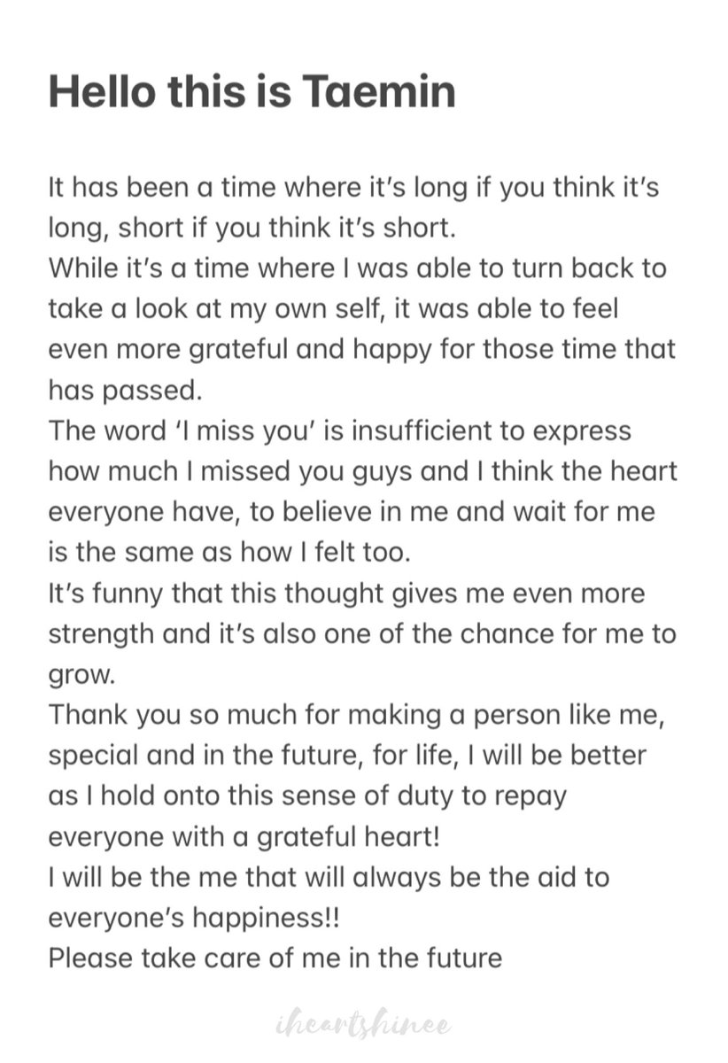iheartshinee_'s tweet photo. 230404 Taemin Message Translation 💌

#TAEMIN #SHINee @SHINee https://t.co/0C5rZKrPLg