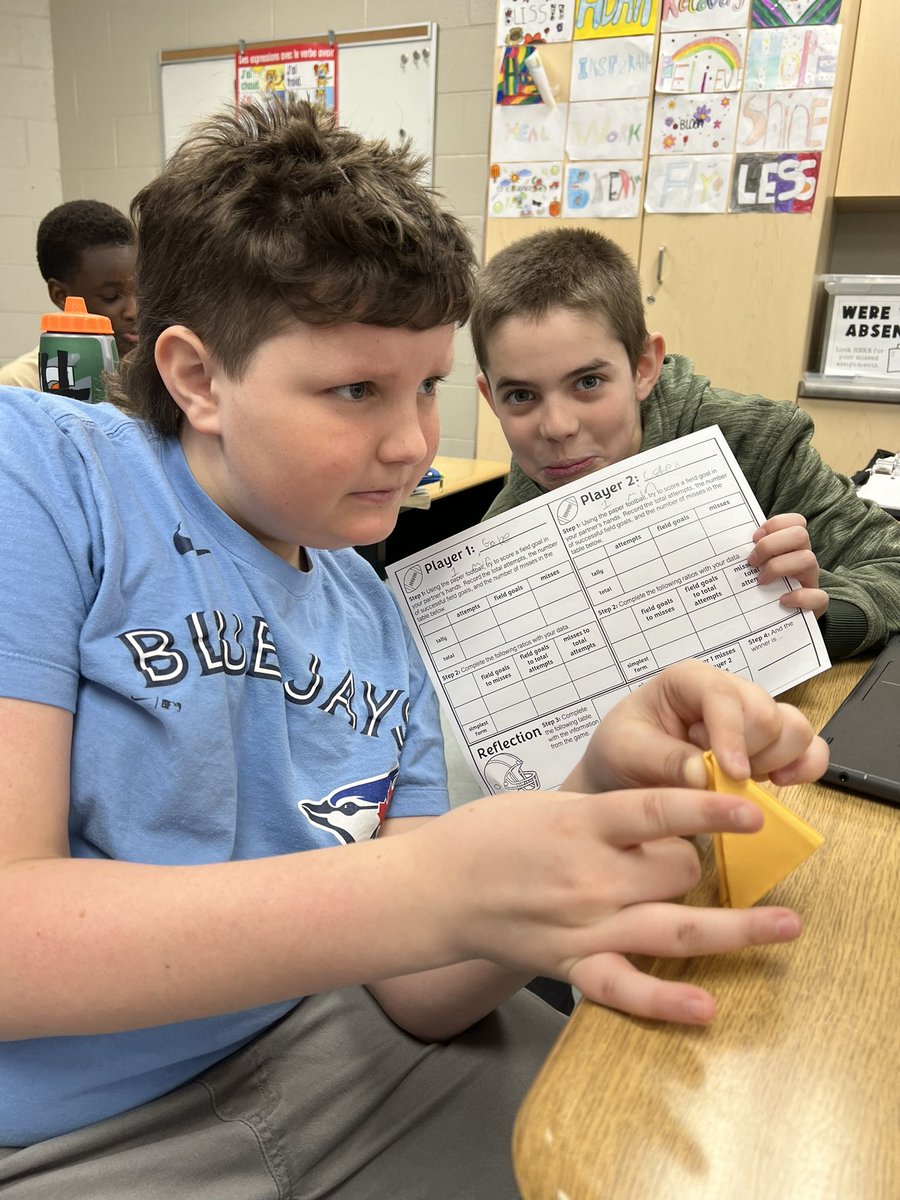 sjfgator's tweet photo. Grade 7’s showing their understanding of ratios through the game of Football. #CreativeApplication https://t.co/a2KPvbyoiw
