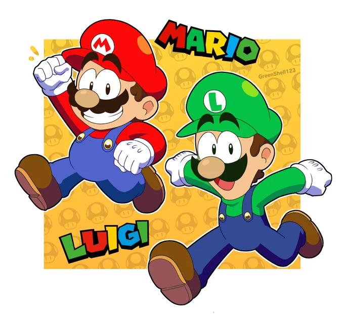 Felt like drawing the bros in my old style #SuperMarioBros #fanart 