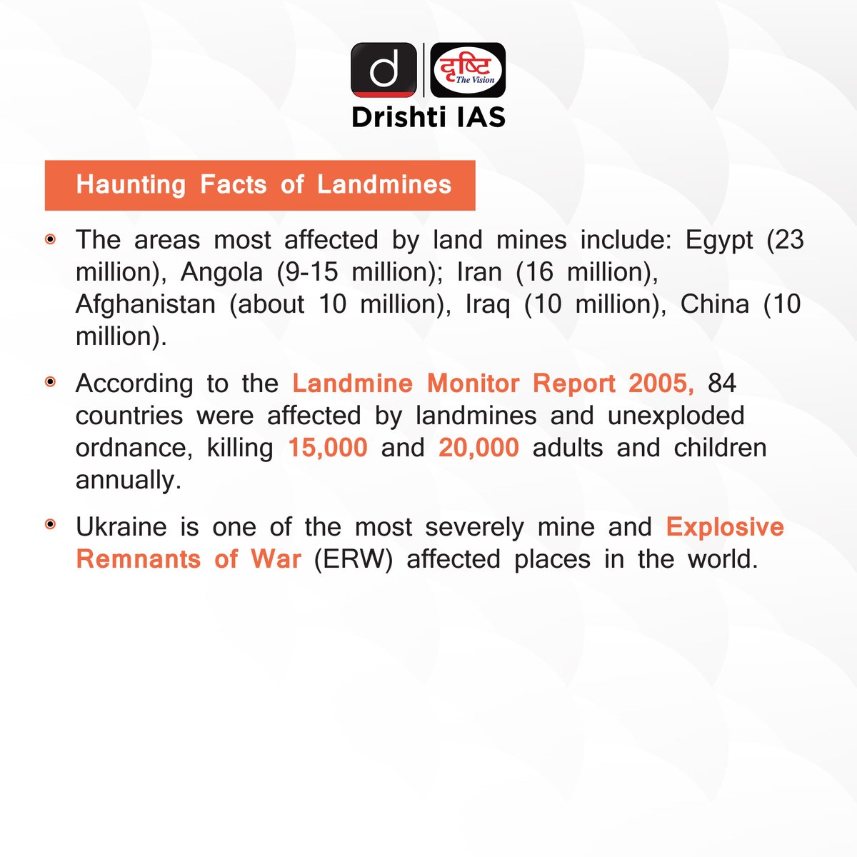 drishtiiaseng's tweet photo. On this #InternationalMineAwarenessDay, let's pledge to support mine action and work towards a world free from landmines
#MineAwareness #Mine #UN #Mining #Explore #UPSC #IAS #LandMine #Underground #MineExploring #AbandonedMine #Miniere #MineExplorer #DrishtiIASEnglish #DrishtiIAS https://t.co/rpANJUpYwh