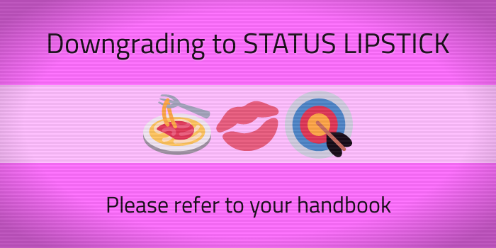 SecretAlerts's tweet photo. 🍝🎯💋 Downgrading to STATUS LIPSTICK 💋🎯🍝
A powerful procedure is scheduled for the cafeteria this afternoon - please refer to your handbook. https://t.co/urz6ueEpUQ