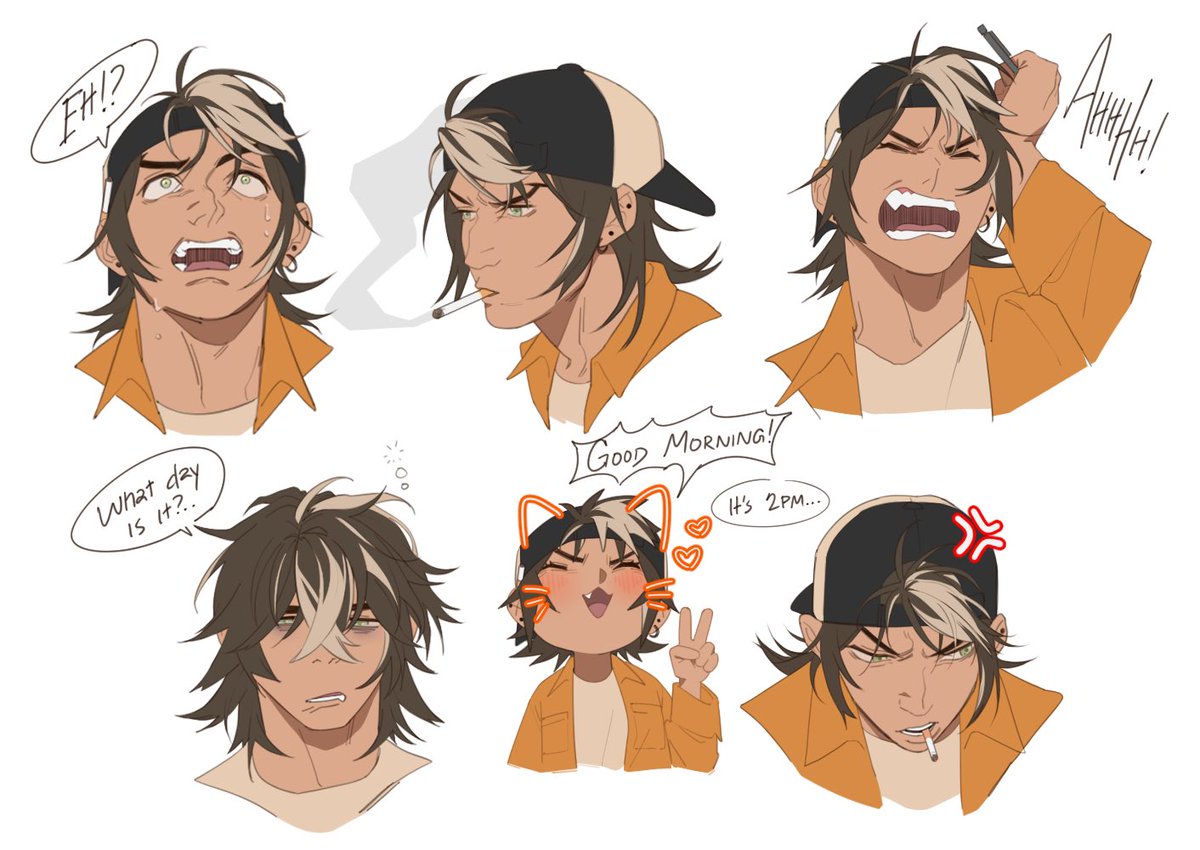 515Limit's tweet image. Ren, she is like orange cat 🐱 #originalcharacterart #originalcharacter 
#myOC #digitalart