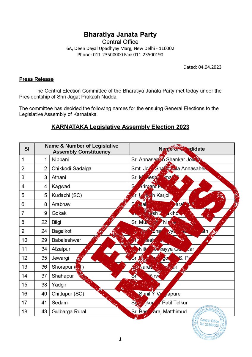 BJP Karnataka tweet media