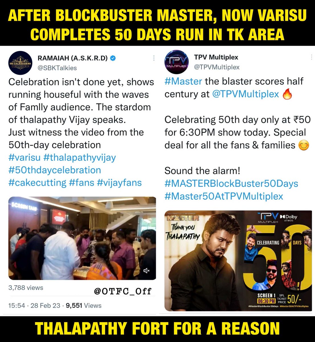 VJ_SK_AjayKumar's tweet photo. #MegaBlockbusterVarisu #Leo #VarisuPongalWinner #Varisu #ThalapathyVijay @actorvijay 
#BloodySweet..😎😎🔥🔥
#VarisuCrosses300CrsWWGross
#VarisuHits310Crs.. https://t.co/n68VkiMAZA