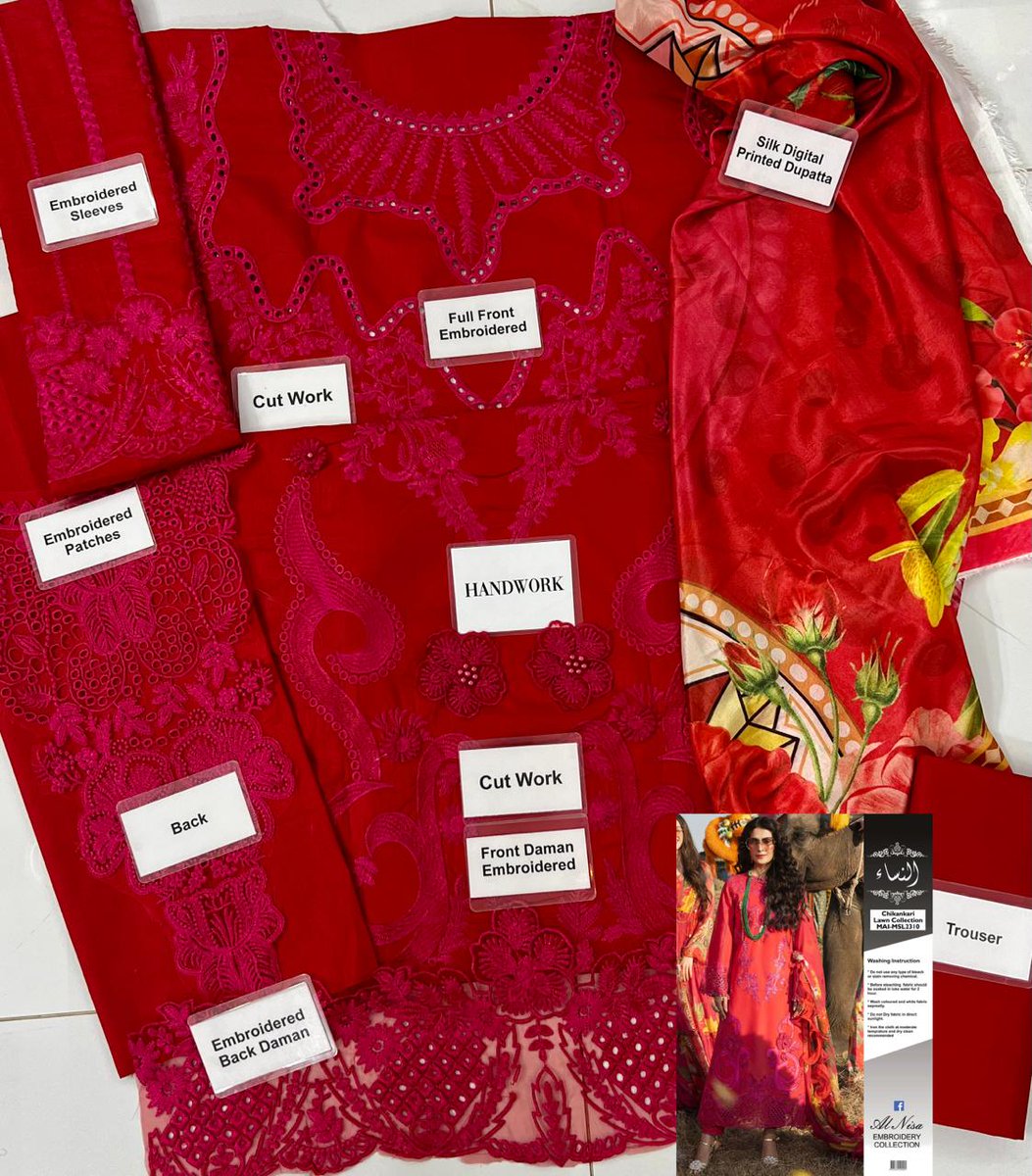 GraceThreadArt's tweet photo. Grace Thread Art
0326 8870000
Brand Name : KAHF By Manara
Design Code : KML-06
Fabric Details : Cotton &amp; Khaadi Net
Front Cutwork Embroidered Cotton
Daman Embroidered
Neck Embroidered Patch
Back Cotton Embroidered
Sleeves Cutwork Embroidered Cotton https://t.co/M7ncNwY6WA